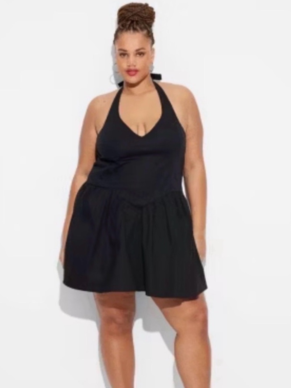 Black halter dress